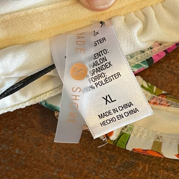 NWT Shade & Shore Women's Swimwear Floral Bikini Top Size XL - Picture 5 of 6